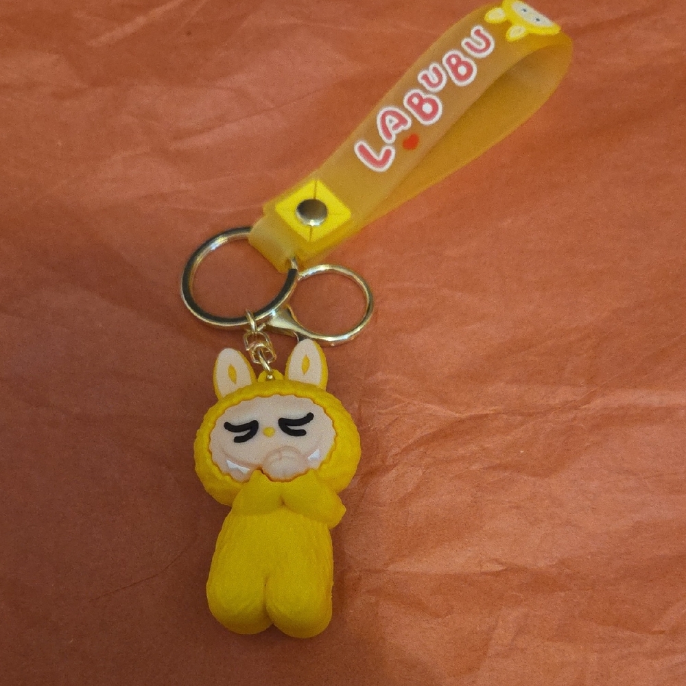 Labubu Yellow Bunny Key & Card Holder
